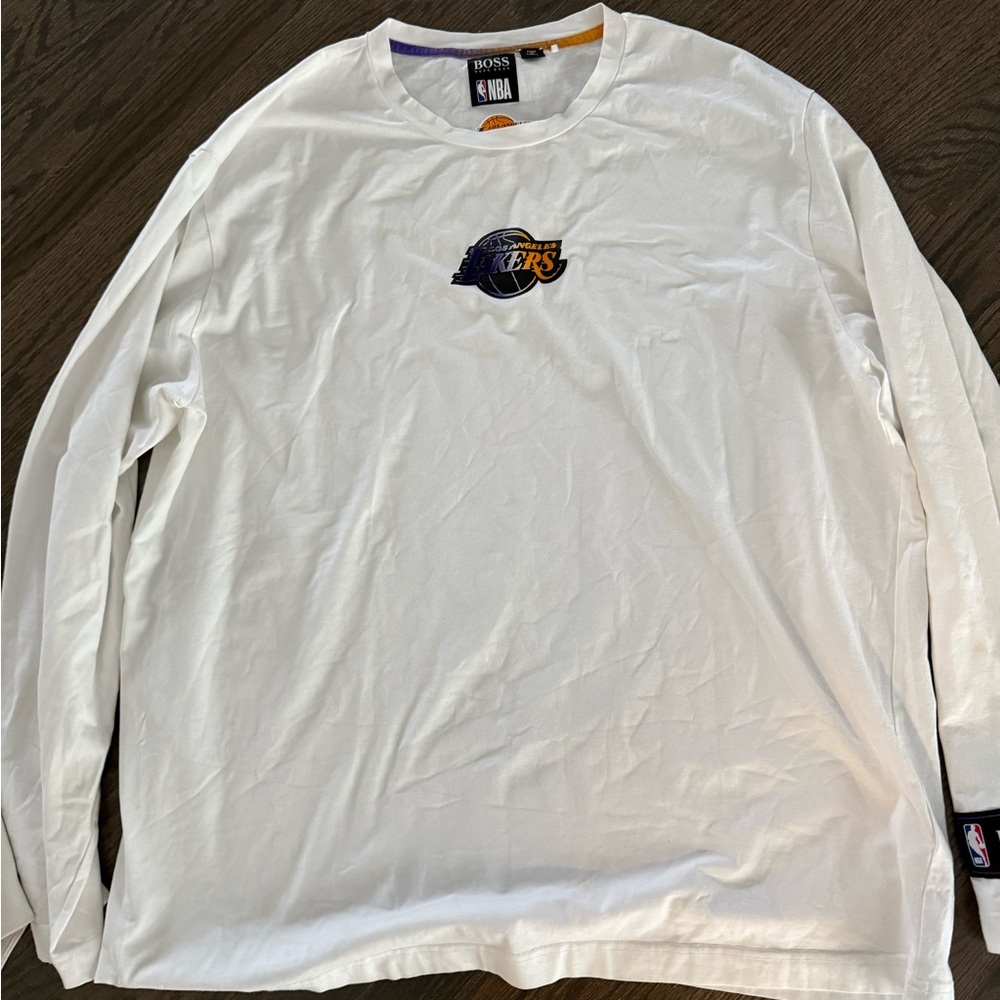 Boss x nba los angles lakers limited edition long sleeve tee
